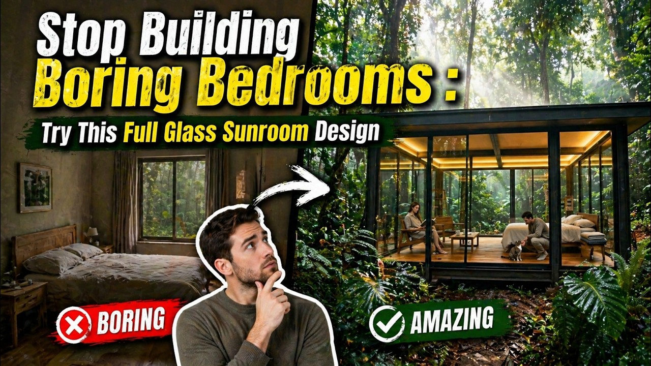 Stop Building Boring Bedrooms : Try This Full Glass Sunroom Design