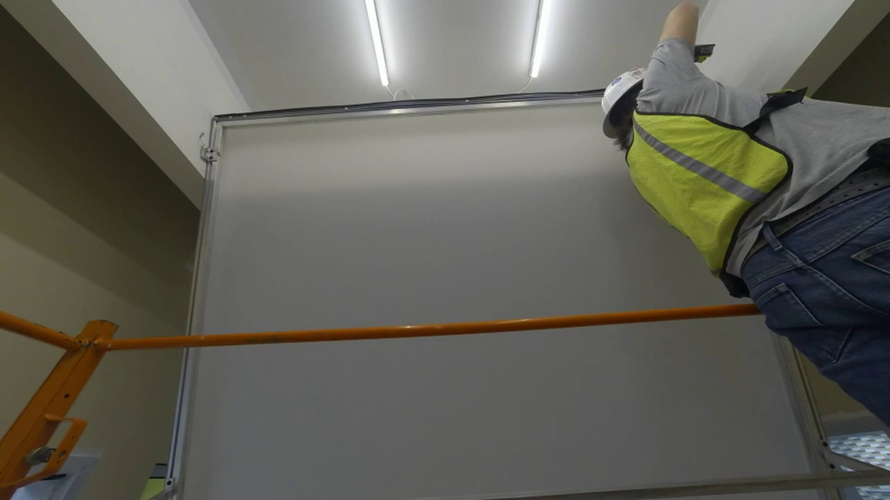 Barrisol Sheeting installation in action