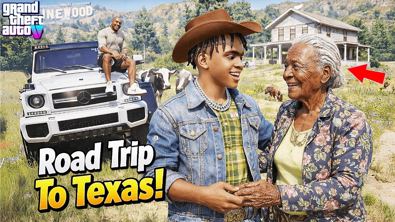 😱👶🏽💔 Kid Franklin’s Family Road Trip to Texas To Visit Sick Great-Grandma💔GTA 5 Kid Franklin