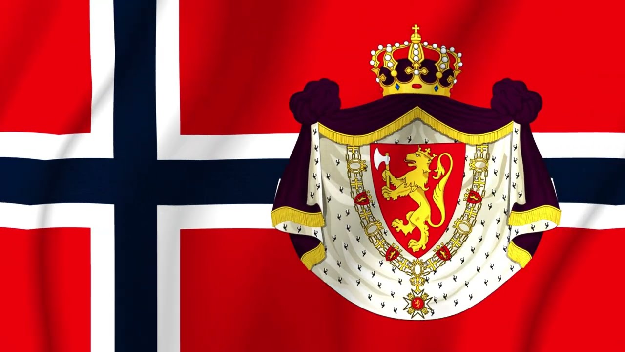 Norges nasjonalsang &ndash; &laquo;Ja, vi elsker dette landet&raquo; (Norsk flagg og riksv&aring;pen)