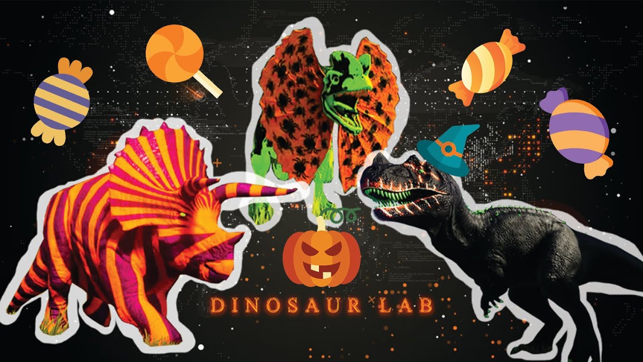 HALLOWEEN MOD! Dilophosaurus VS Velociraptor, Sinoceratops, Ceratosaurus, Triceratops Fighting - JWE