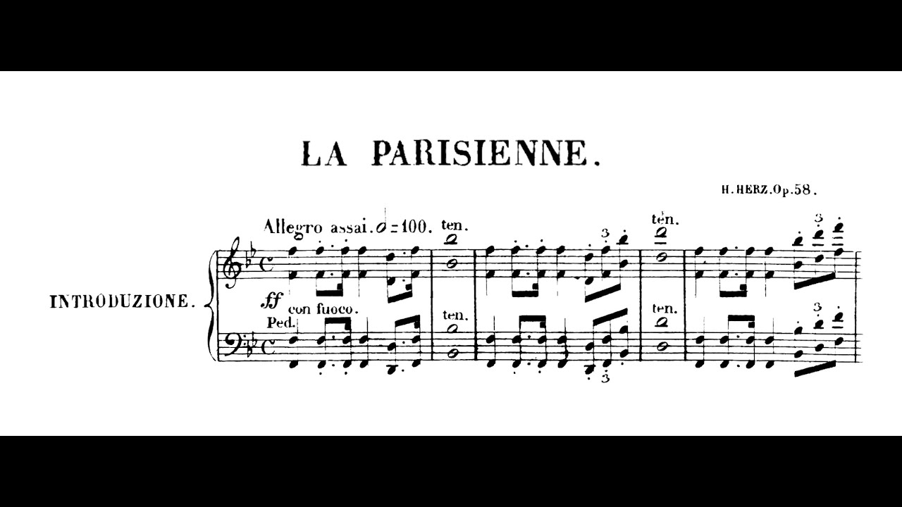 Henri Herz - Variations caractéristiques on the National March 'La Parisienne', Op. 58