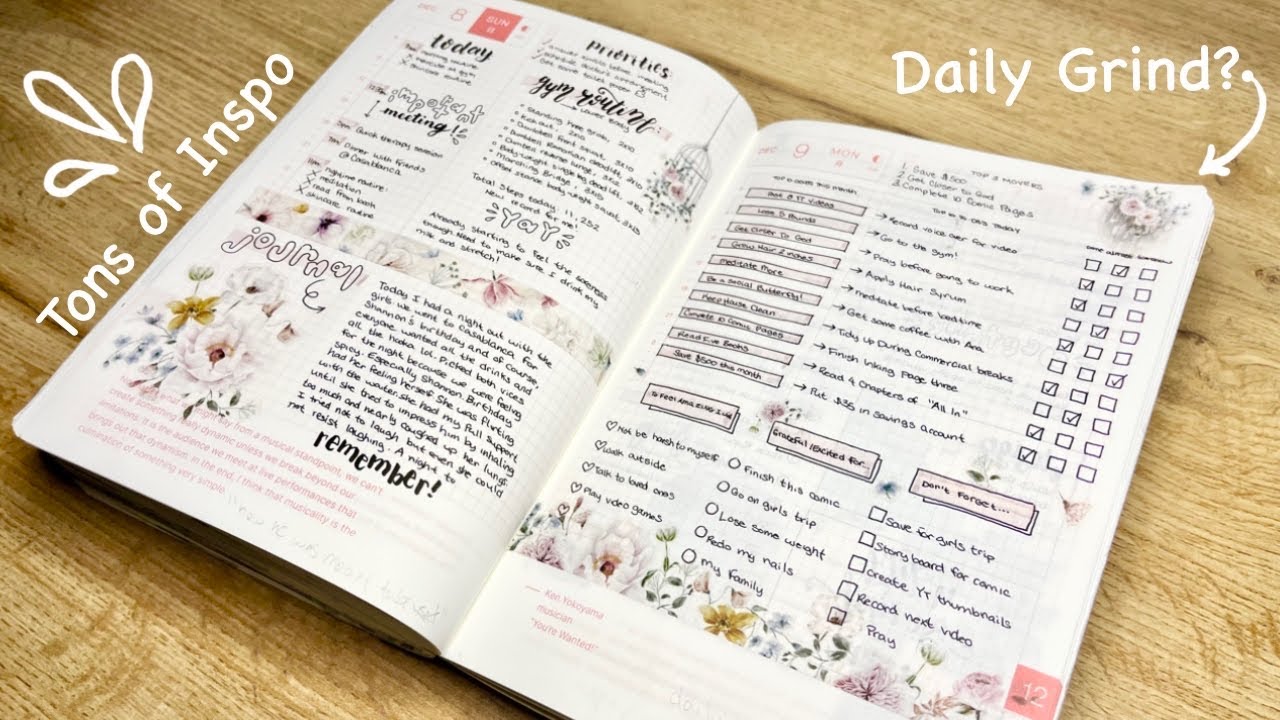 Inspiration For Completing Daily Pages in Hobonichi Cousin