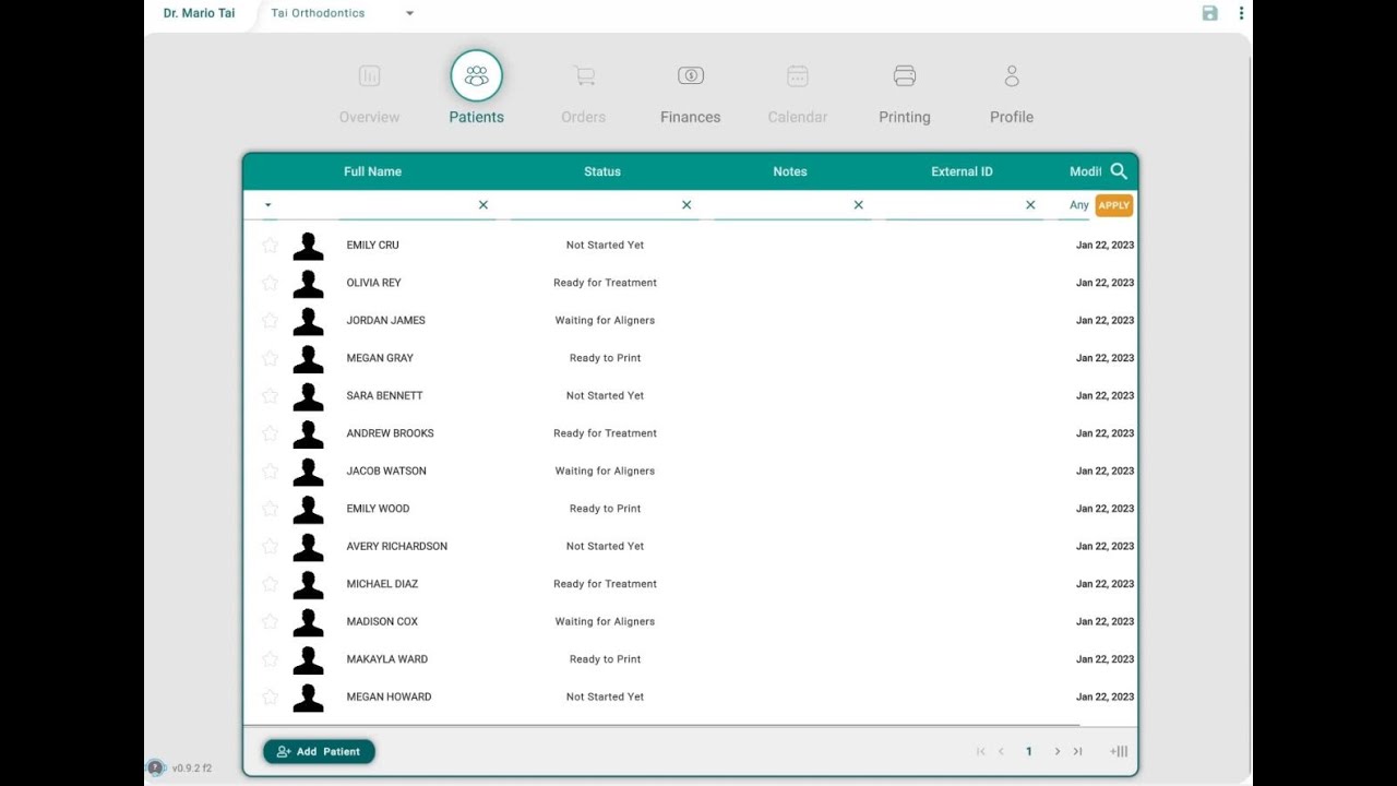 Doctor Dashboard 101