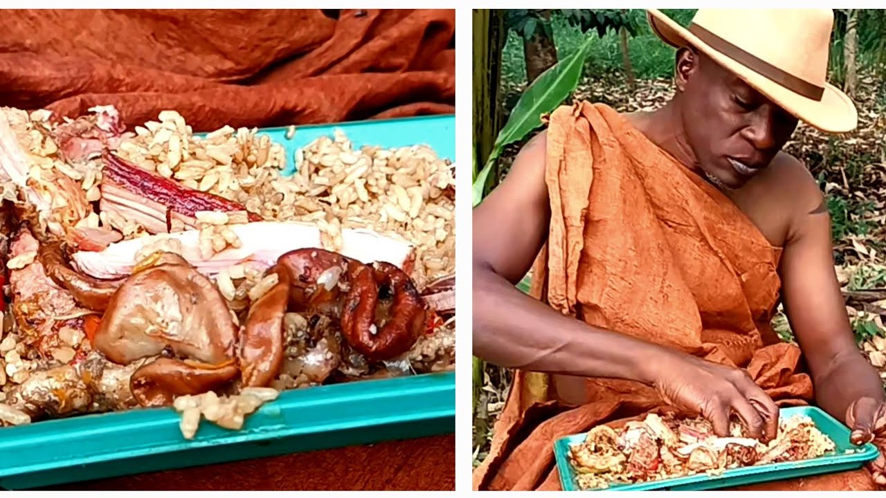 On a Rainy Homestead | Smoked Beef & Goat Offals with Fried Rice | Thunder & Bird Sounds # viral 