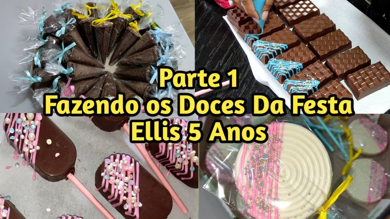 Parte 1 Fazendo os Doces da Festa / Ellis 5 Anos / Tema Dinossauro Rosa