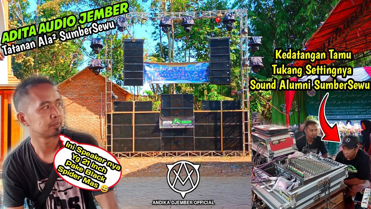 PERDANA 16 SUB !! Apakah Benar Adita Audio Jember Spek Barunya Pakai Speaker Black Spider ???
