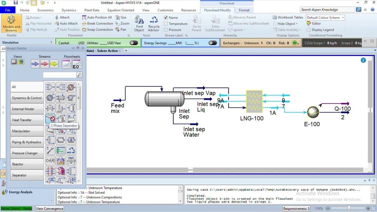 Construct a comprehensive Turbo Expander Fractionation Plant Model