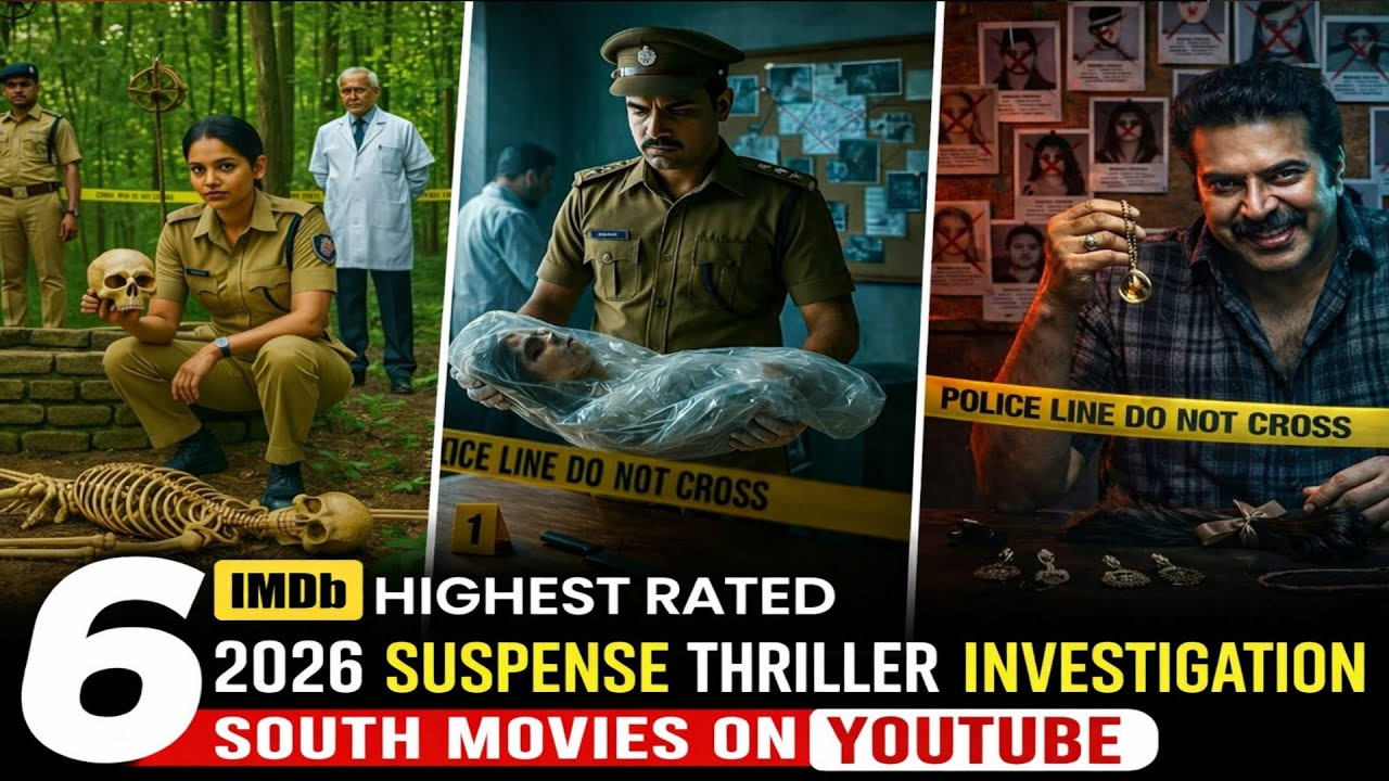 Top 6 South Mystery Suspense Thriller Movies in hindi 2025  | South Crime Thriller Movies on Youtube