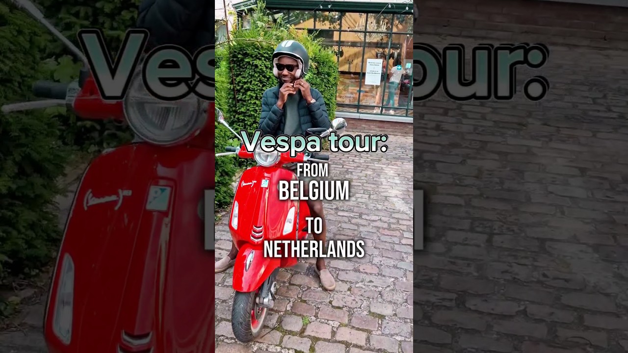 Vespa tour: From Brugge, Belgium 🇧🇪 to the coast of Netherlands 🇳🇱 #vespa #brugge #belgium