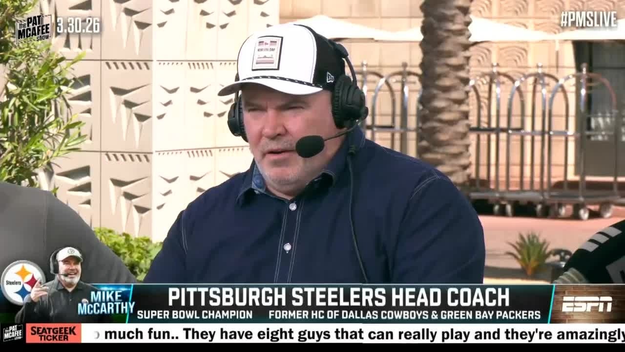 Mike McCarthy reacts to A.J. Hawk's spray tan 🤣 | The Pat McAfee Show