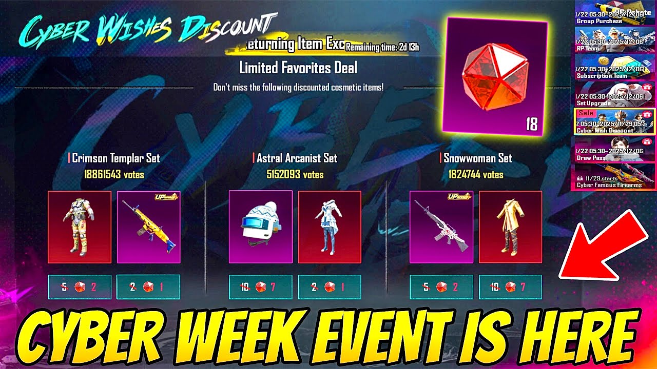 😍FREE UPGRADE SCAR-L SKIN REDEEM IN 2 MYTHIC FRAGMENT ??? CYBER WEEK 60% DISCOUNT 😳 EVENT IS HERE