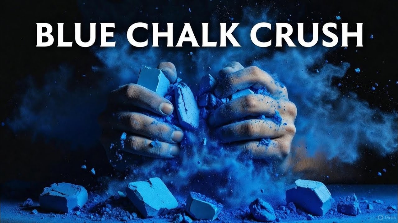 &ldquo;Extreme Blue Chalk Crushing ASMR 💙 | Deep Dusty Sounds for Relaxation&rdquo;