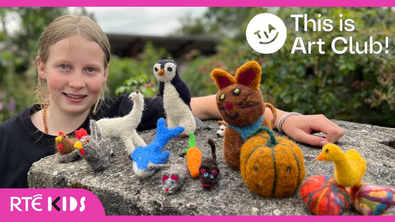 Lily's Incredible Felt Animals 🐱🐭🤩 | Learn how to Needle Felt 🪡 | This is Art Club! | @RT&Eacute;KIDS