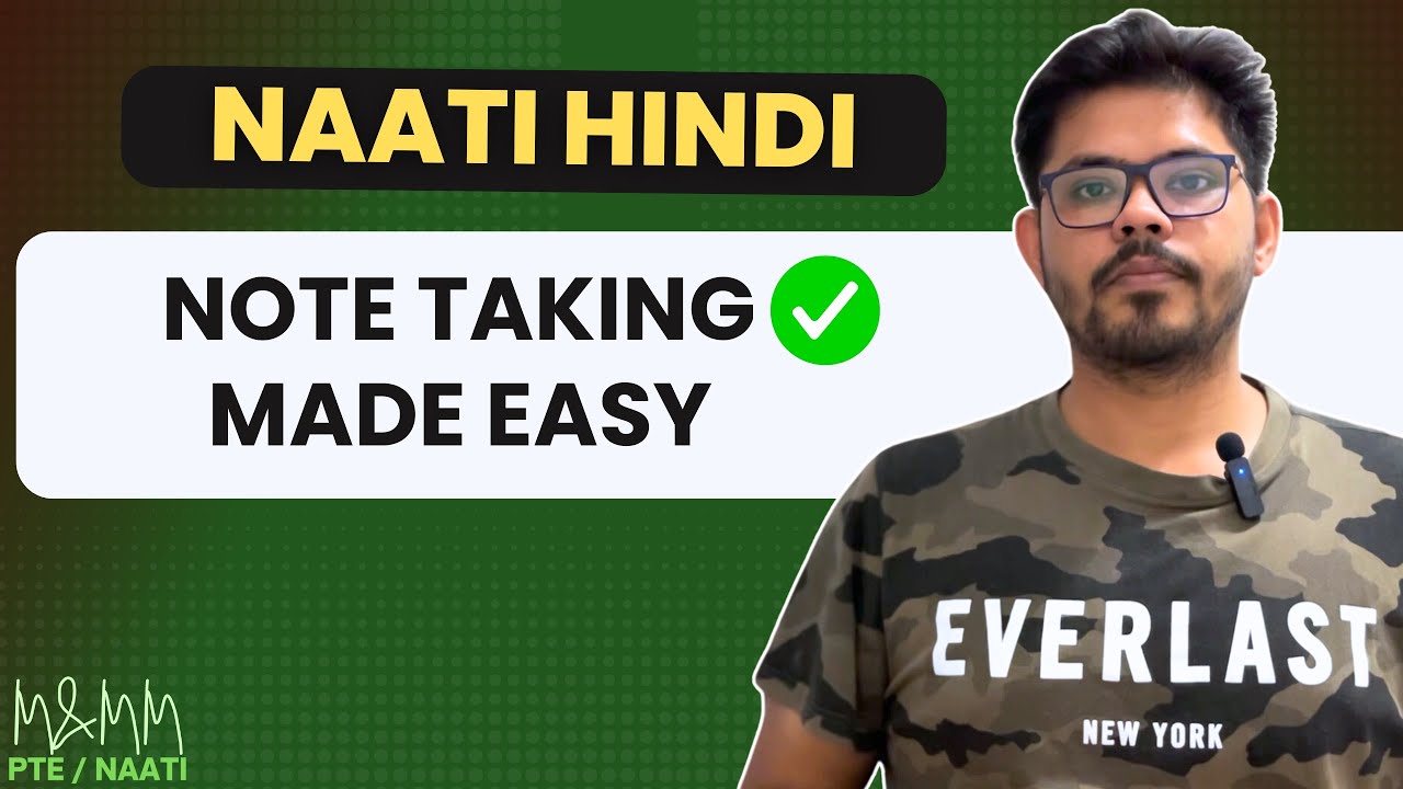 NAATI Hindi Note Taking Made Easy! Tips and Tricks | M and MM PTE NAATI