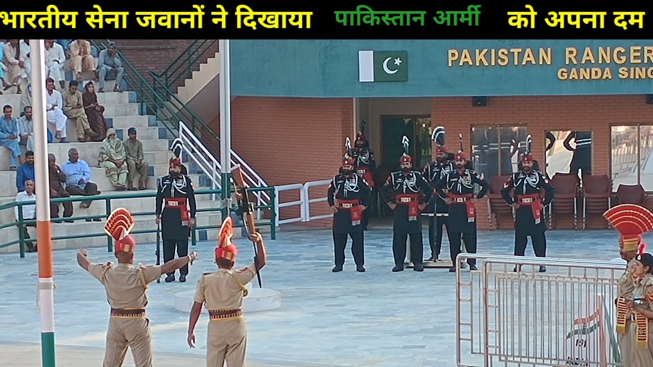 Hussainiwala indo-pak Border Retreat Ceremony #hussainiwalaborder #india #pakistan