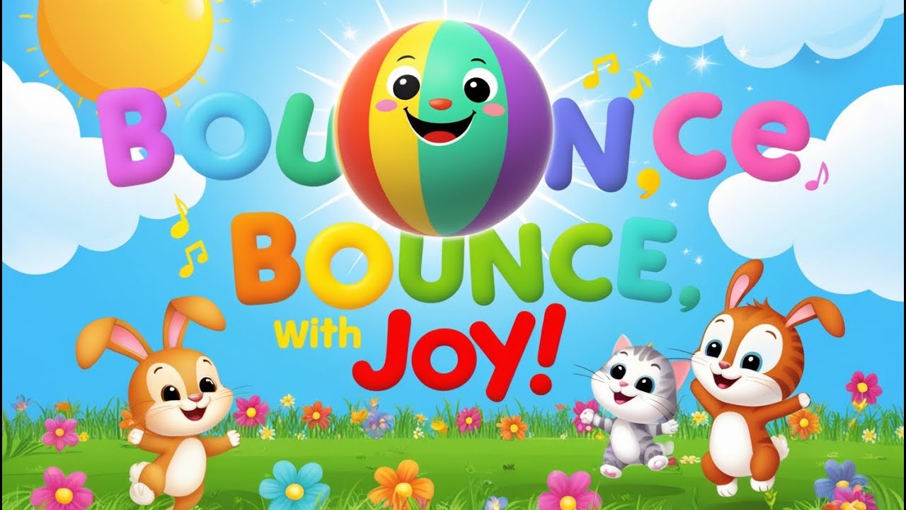 Bounce, Bounce, with Joy!sing and play along to #childrenssong  3D animation. #happysongs
