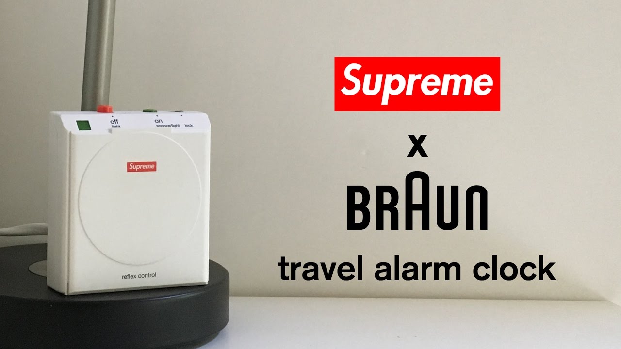Supreme x Braun Travel Alarm Clock