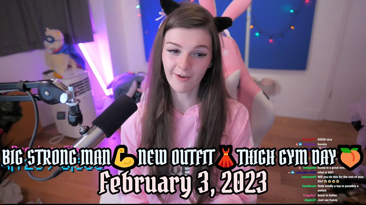 F1NN5TER 2023-02-03 Stream: BIG STRONG MAN💪NEW OUTFIT👗THIGH GYM DAY🍑