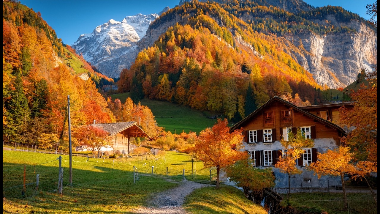 🇨🇭 Amazingly Colorful Autumn in the Interlaken-Jungfrau Swiss Valleys