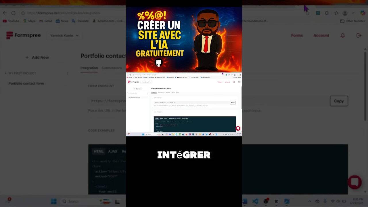 Comment cr&eacute;er et configurer un formulaire en ligne gratuit pour votre site web?  #chatgpt