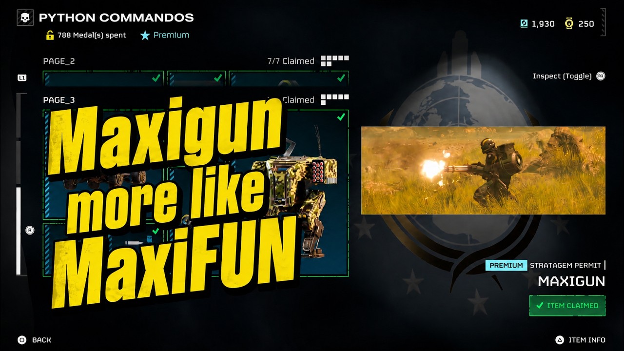 Maxigun, More Like MaxiFUN | SMG Testing & Leveling | Helldivers 2