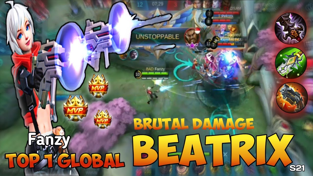 BRUTAL DAMAGE!~Beatrix Best Build 2021| ~ Top 1 Global Beatrix S21 by Fanzy