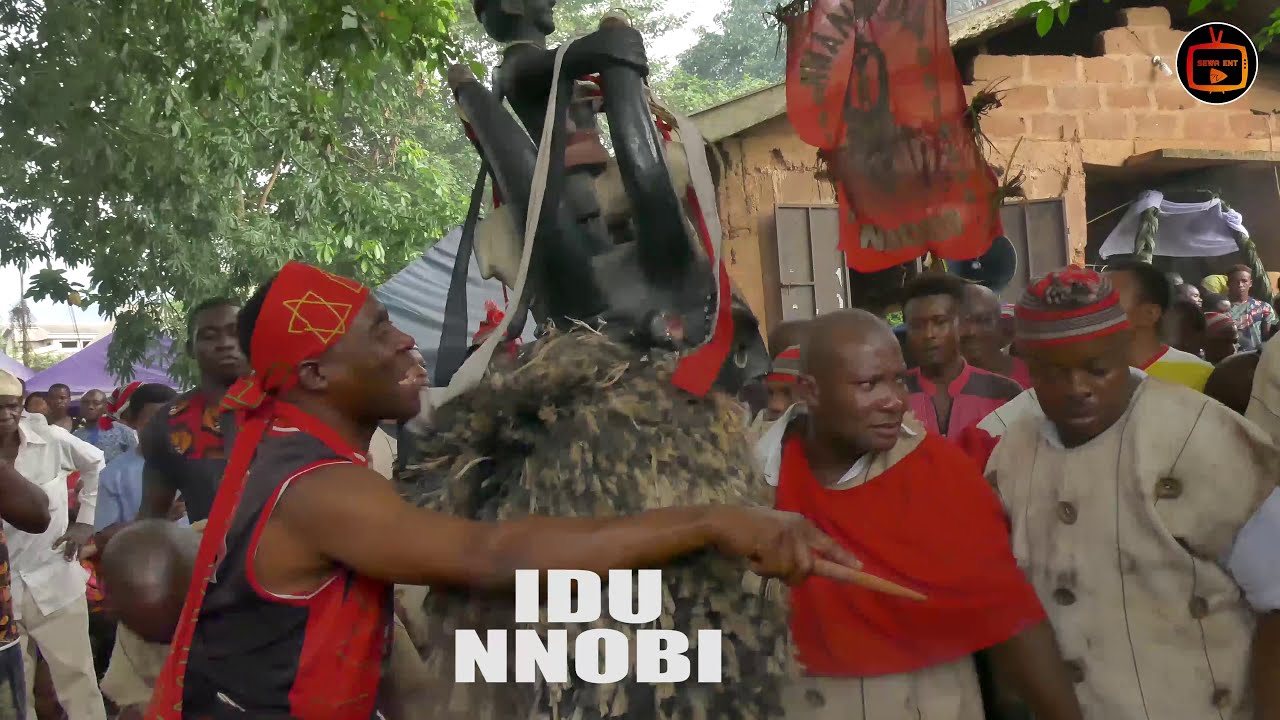 IDU THE OLDEST MASQUERADE IN NNOBI ON DISPLAY AT OLULU IDEMIRI FESTIVAL NNOBI.