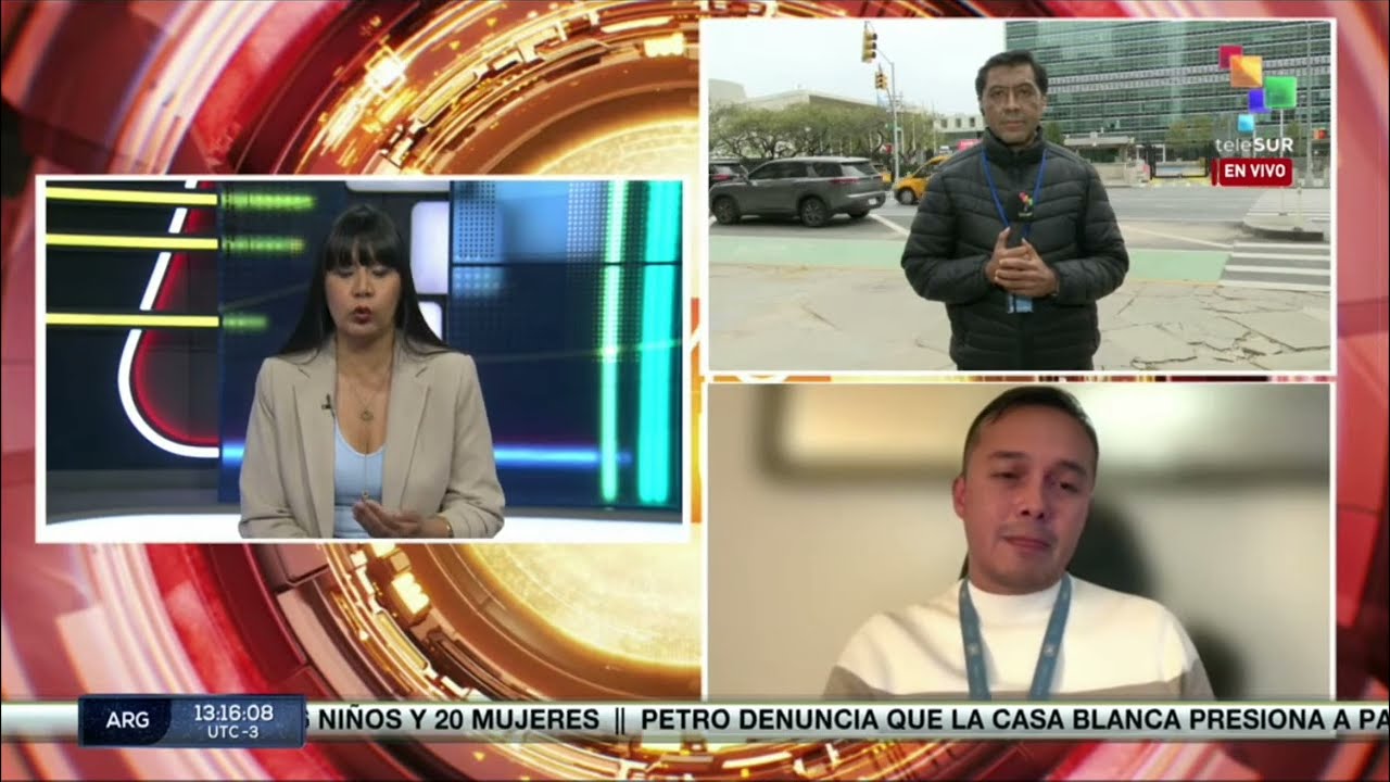 Intervención de David LOPEZ para TeleSUR en votación contra el bloqueo a Cuba en la ONU NY.