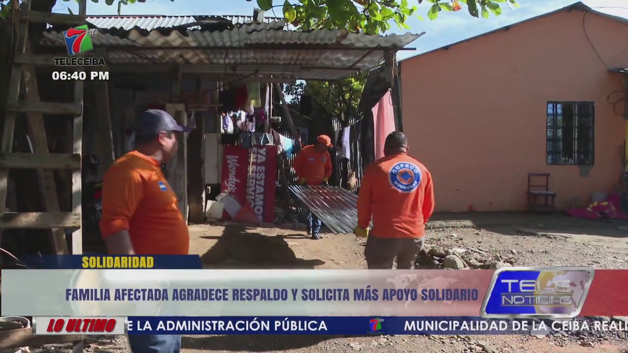Familia afectada por incendio en La Ceiba agradece respaldo y solicita más apoyo solidario
