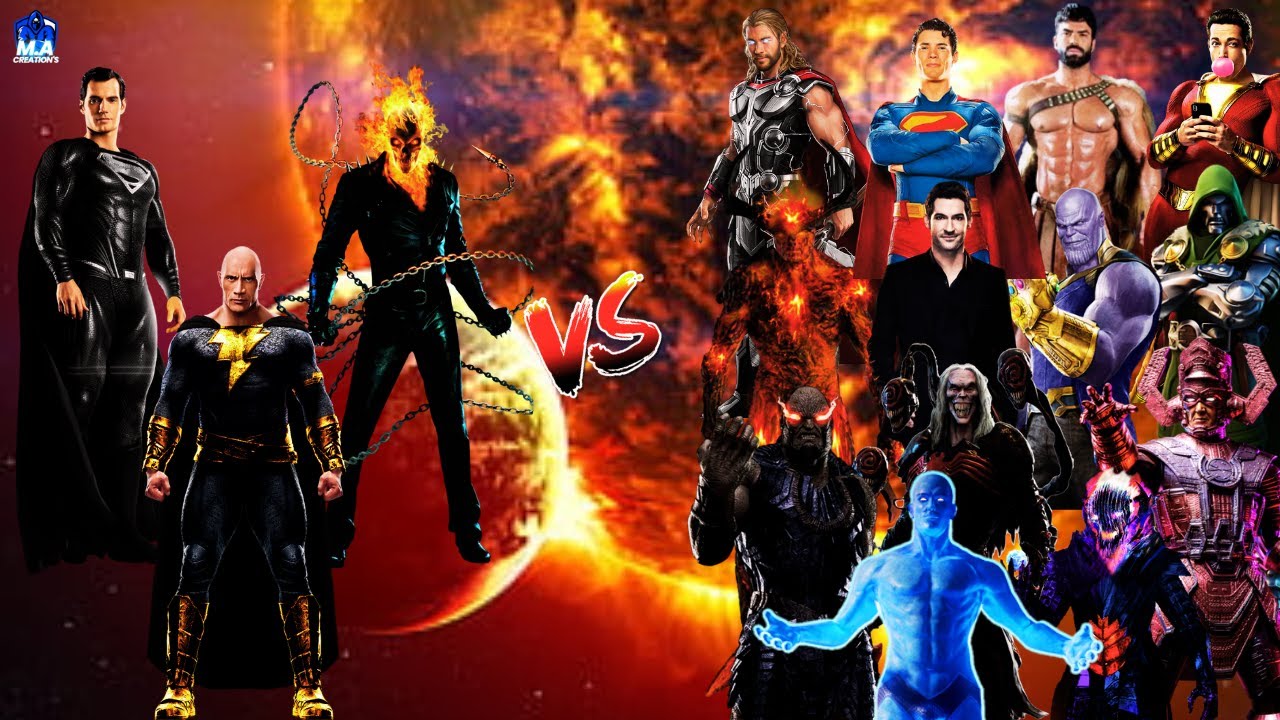 Superman VS GhostRider VS BlackAdam Vs Marvel and DC🔥| Six Round Fight! 😨☠