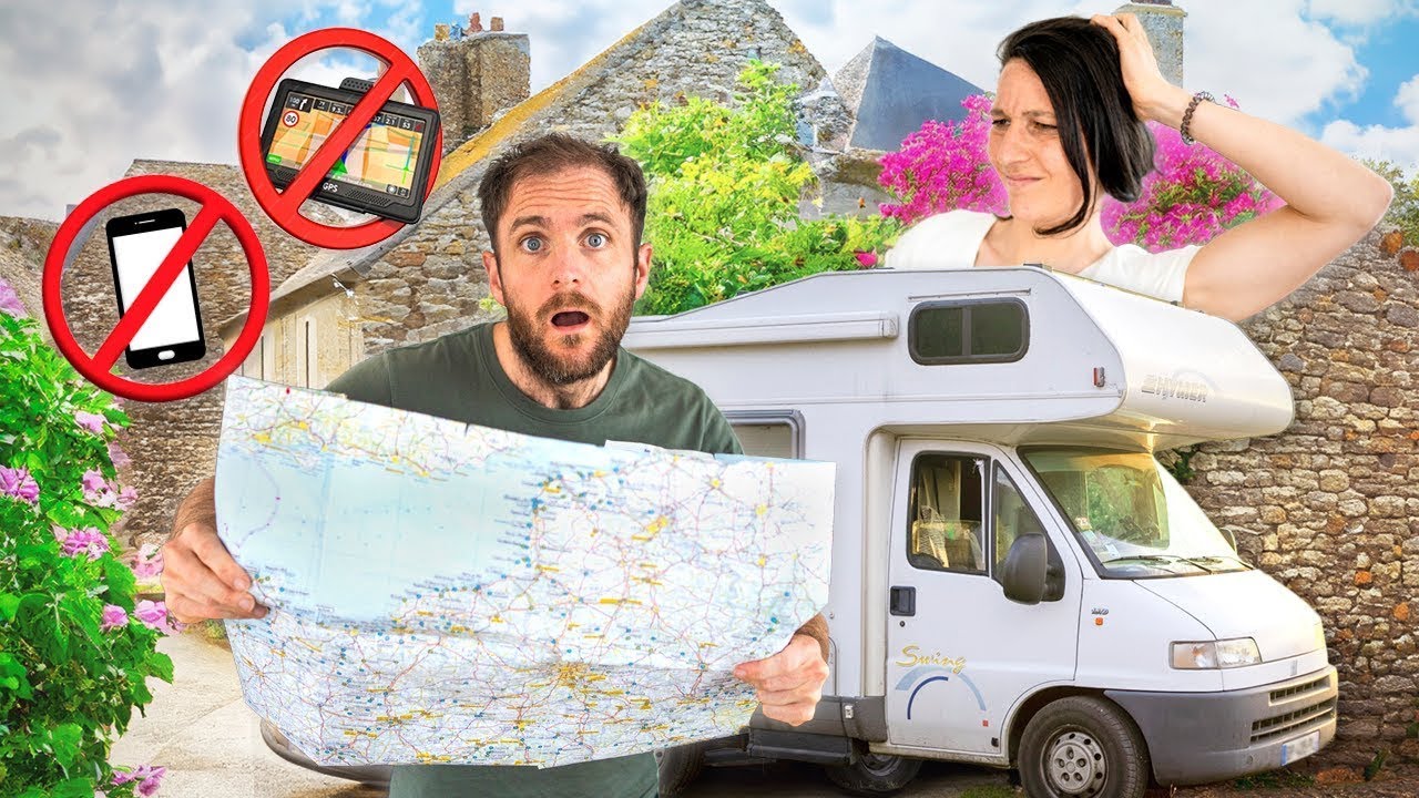 🇫🇷 VOYAGE à l'ancienne : on traverse la FRANCE sans GPS ni TÉLÉPHONE (juste avec une CARTE) ! 🚫