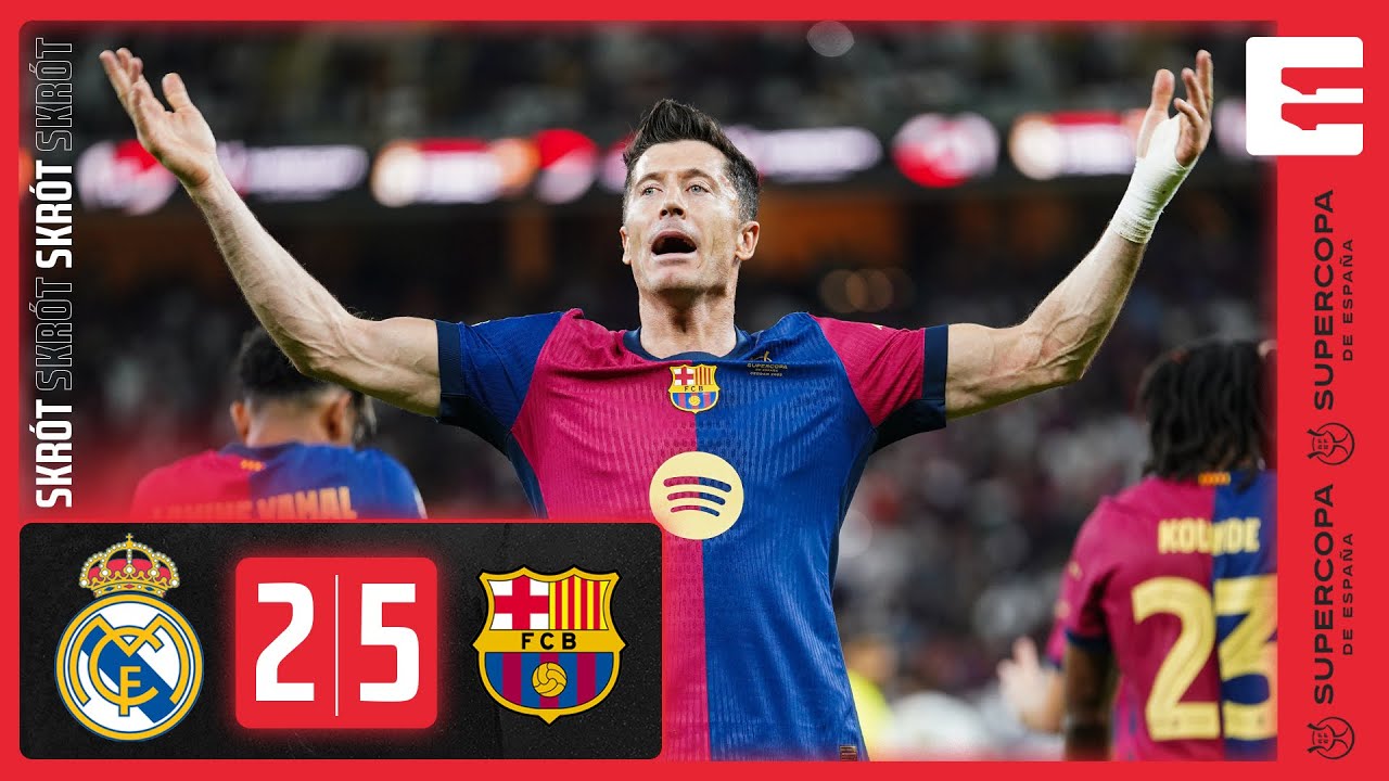 SZCZĘSNY Z CZERWONĄ! BARCA DEKLASUJE REAL | SKR&Oacute;T REAL MADRYT 2-5 FC BARCELONA