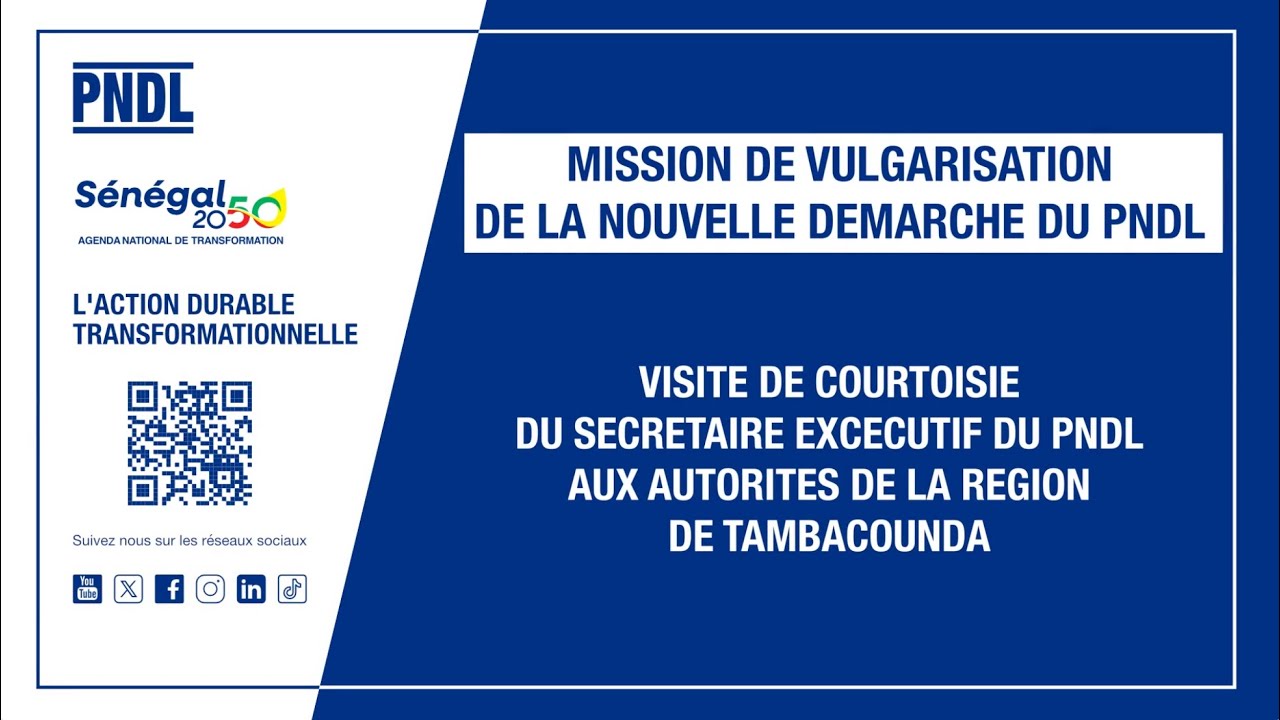 MISSION DE VULGARISATION DE LA NOUVELLE DEMARCHE DU PNDL.