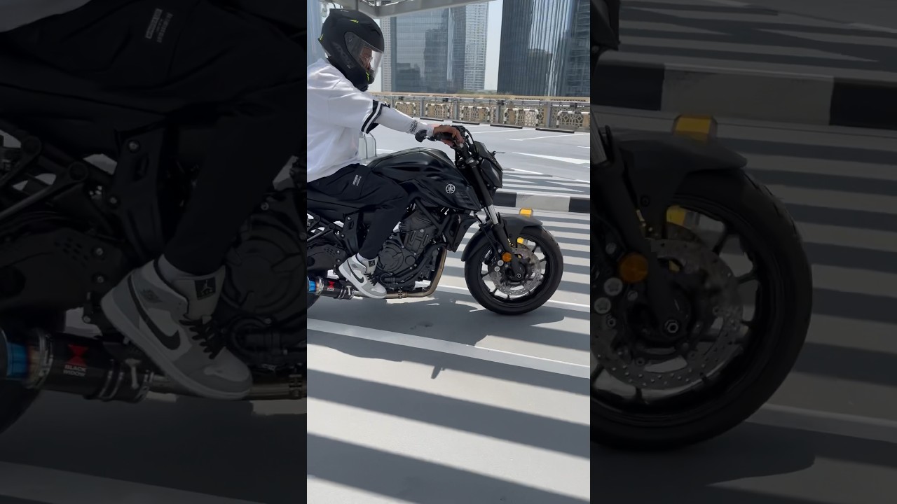 Yamaha MT-07 black widow exhaust sound #blackwidow#exhaust #mt07