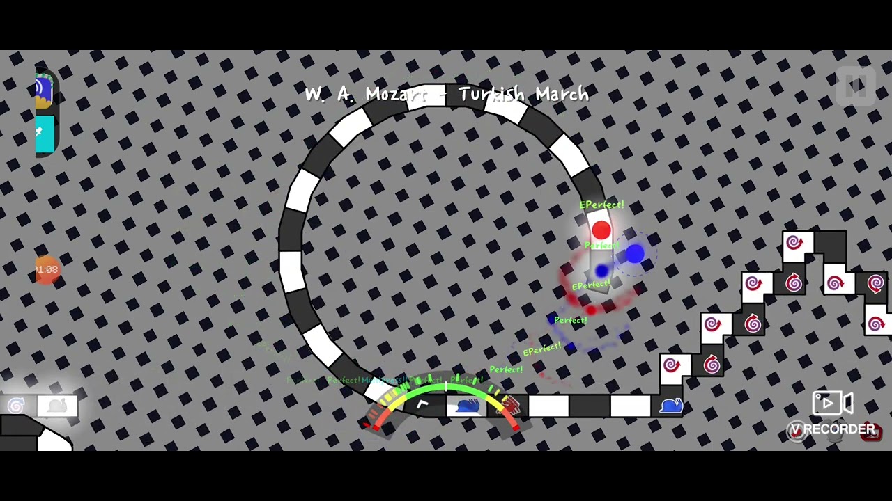playing Turkish march on a phone (ADOFAI)