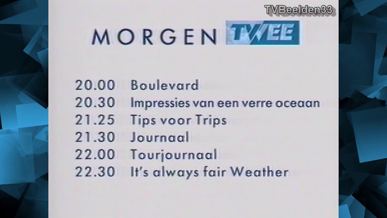 BRTN TV2 Overzicht morgen en einde (20-07-1993)