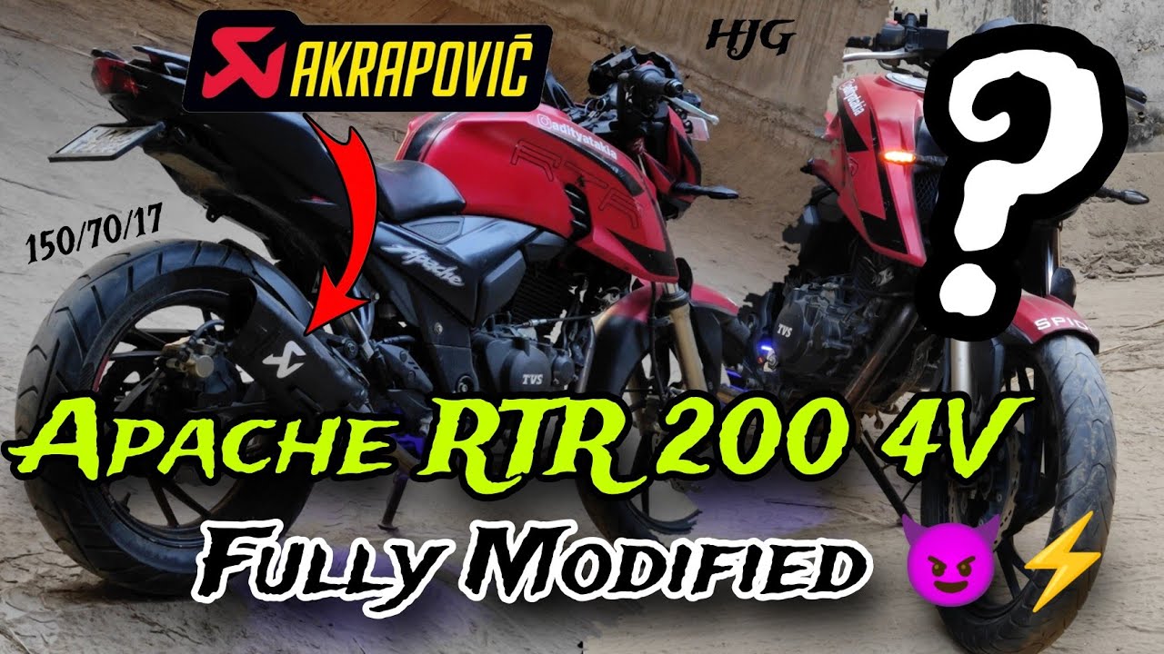 Fully Modified⚡ Apache RTR 200 4V | Modified Exhaust Apache RTR 200 | Apache 200 | Unlocked Rover