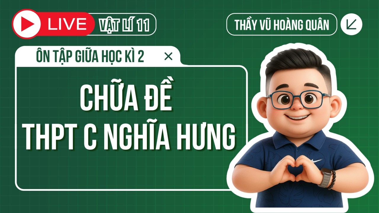 🎥 Vật Lí 11| Ôn tập Giữa HK2 - Đề THPT C Nghĩa Hưng - Nam Định