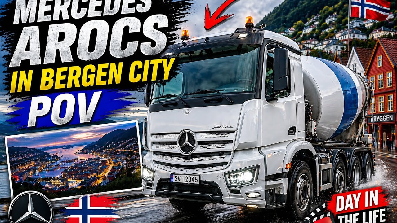 POV🎥 4K - 🚒Mercedes Arocs Mixer Truck in Norway 🇳🇴 