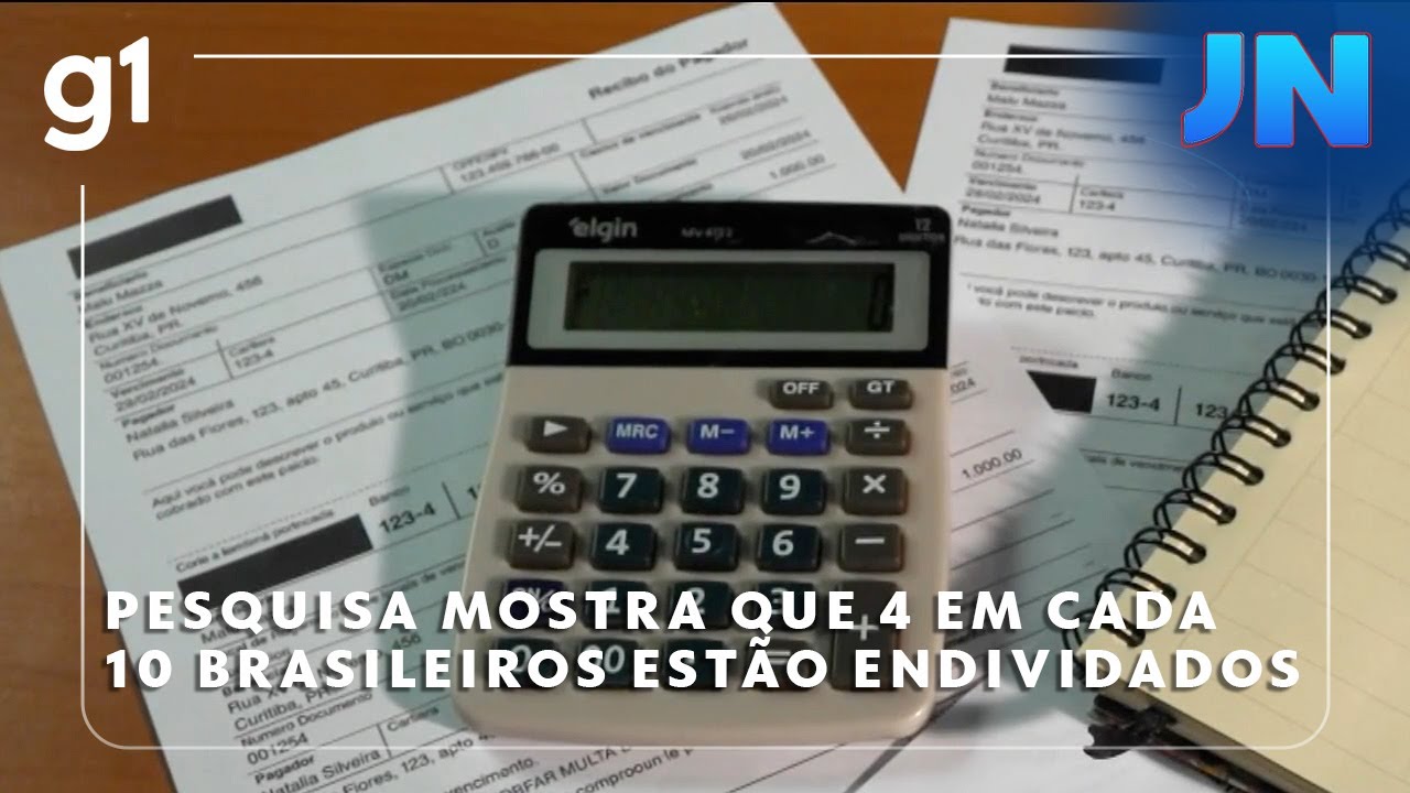 Pesquisa mostra que 4 em cada 10 brasileiros estão endividados