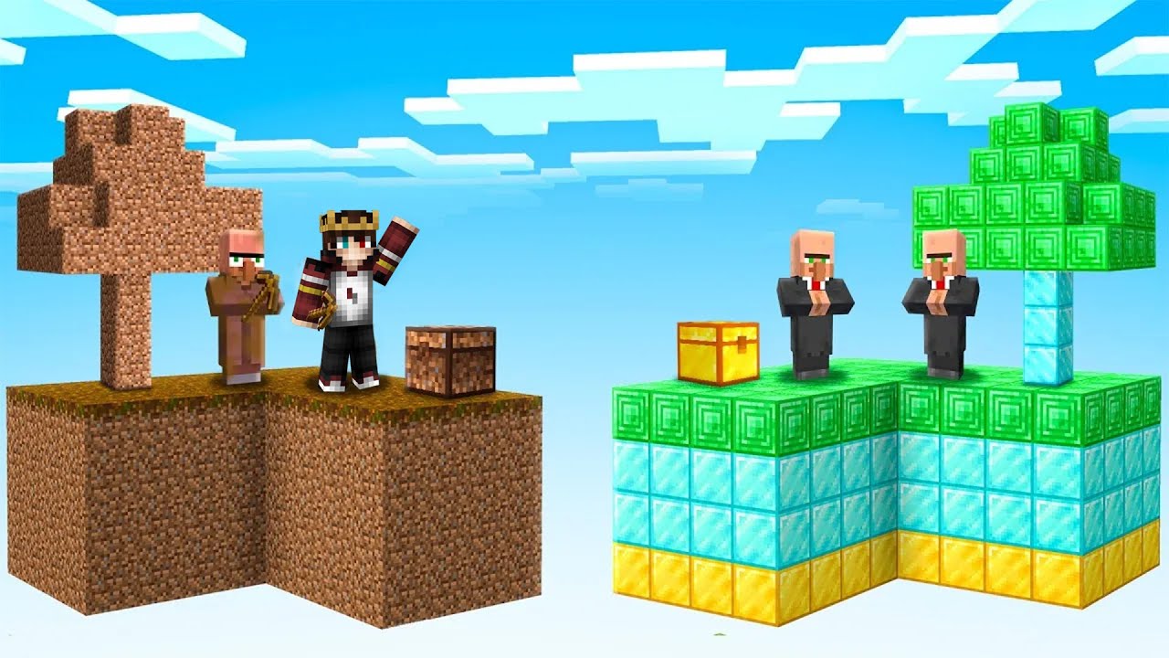 Minecraft'ta ZENGİN ADA vs FAKİR ADA