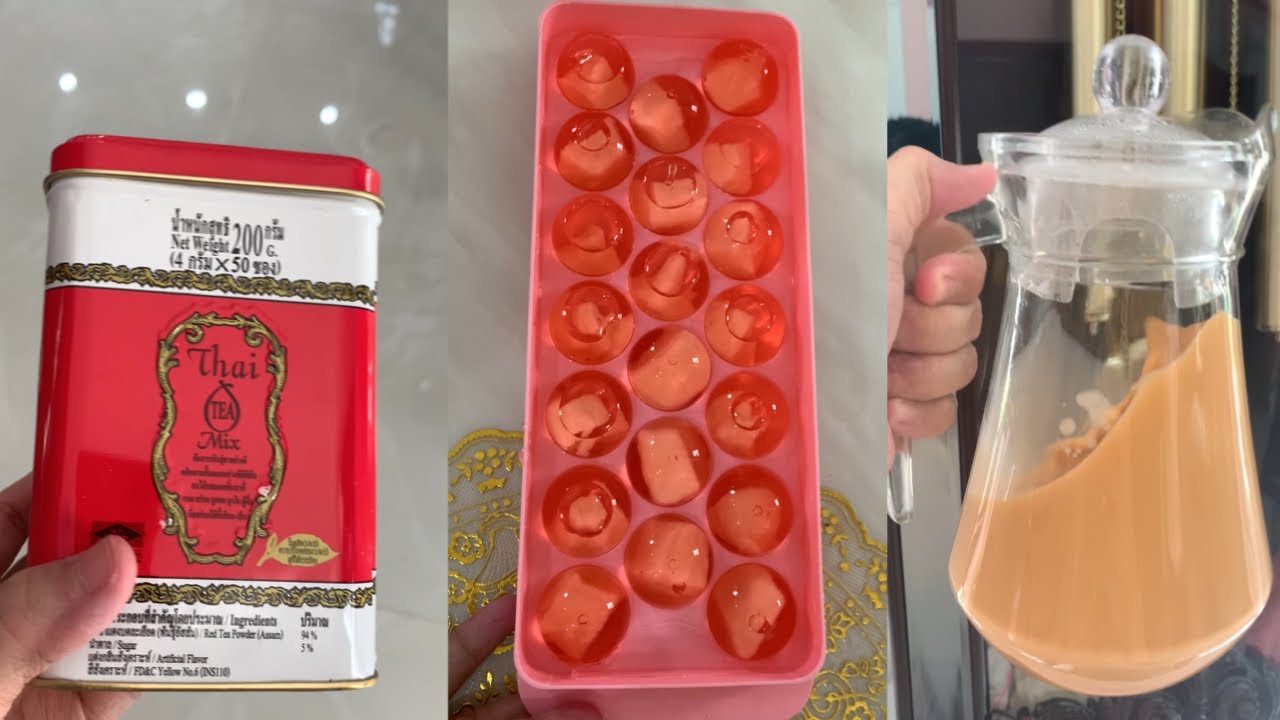 TỔNG HỢP TIKTOK cách làm thạch phô mai trà Thái ngon tê tái