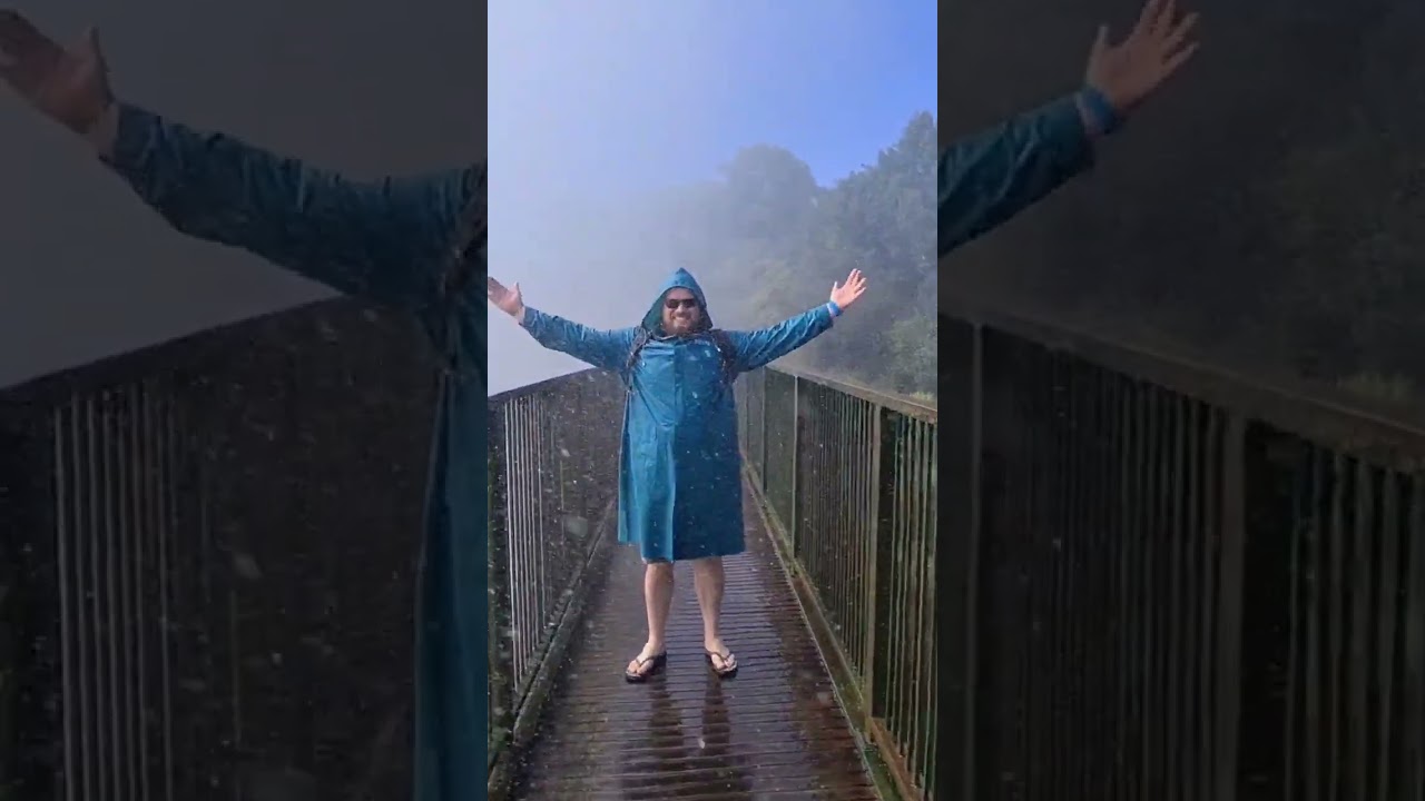 Crossing the Knife Edge Bridge at Victoria Falls, Zambia #victoriafalls #zambia #travel #shorts