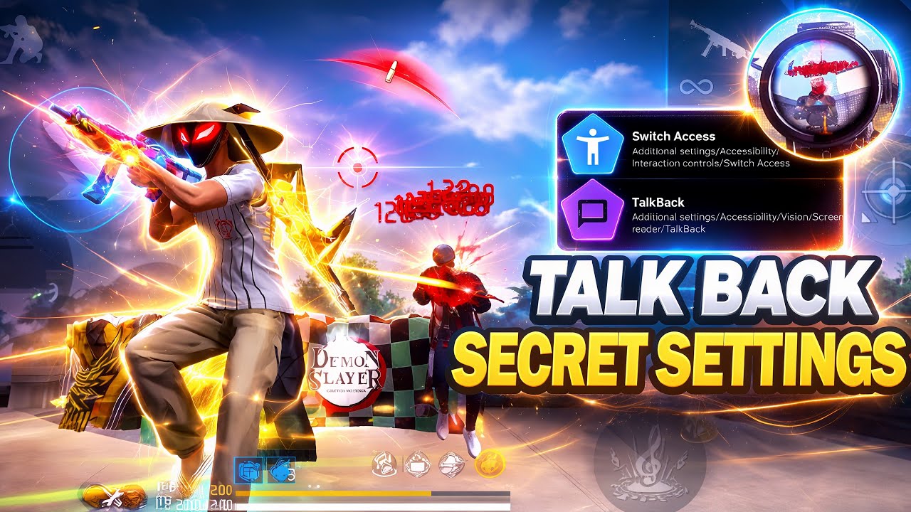 Switch Access & TalkBack Settings Free Fire || 0% Recoil 95% Headshots || Brazil Settings 2026 ⚙️