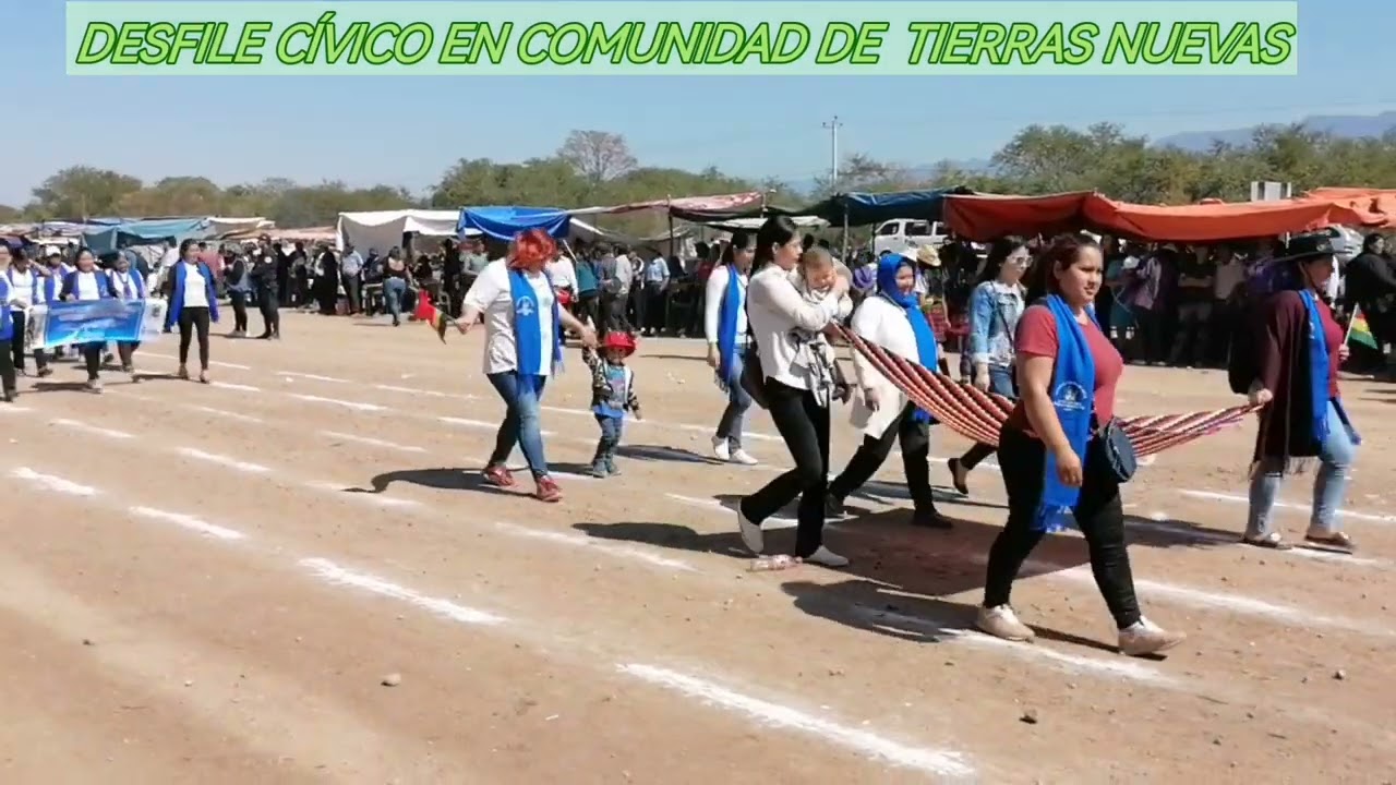 DESFILE C&Iacute;VICO COMUNIDAD DE TIERRAS NUEVAS HOMENAJE A 2 DE AGOSTO D&Iacute;A DEL CAMPESINO BOLIVIANO