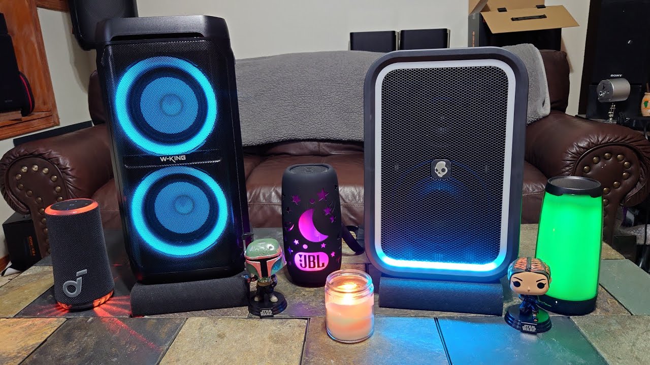 Skullcandy Stomp Party Speaker vs W-King T11 (EQ1) 😲 Small Party Speakers ⏹ Square Off