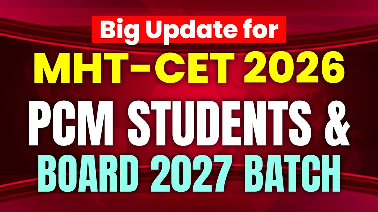 🚨 Big Update for MHT CET 2026 PCM Students & Board 2027 Batch | Important Announcement By ASC