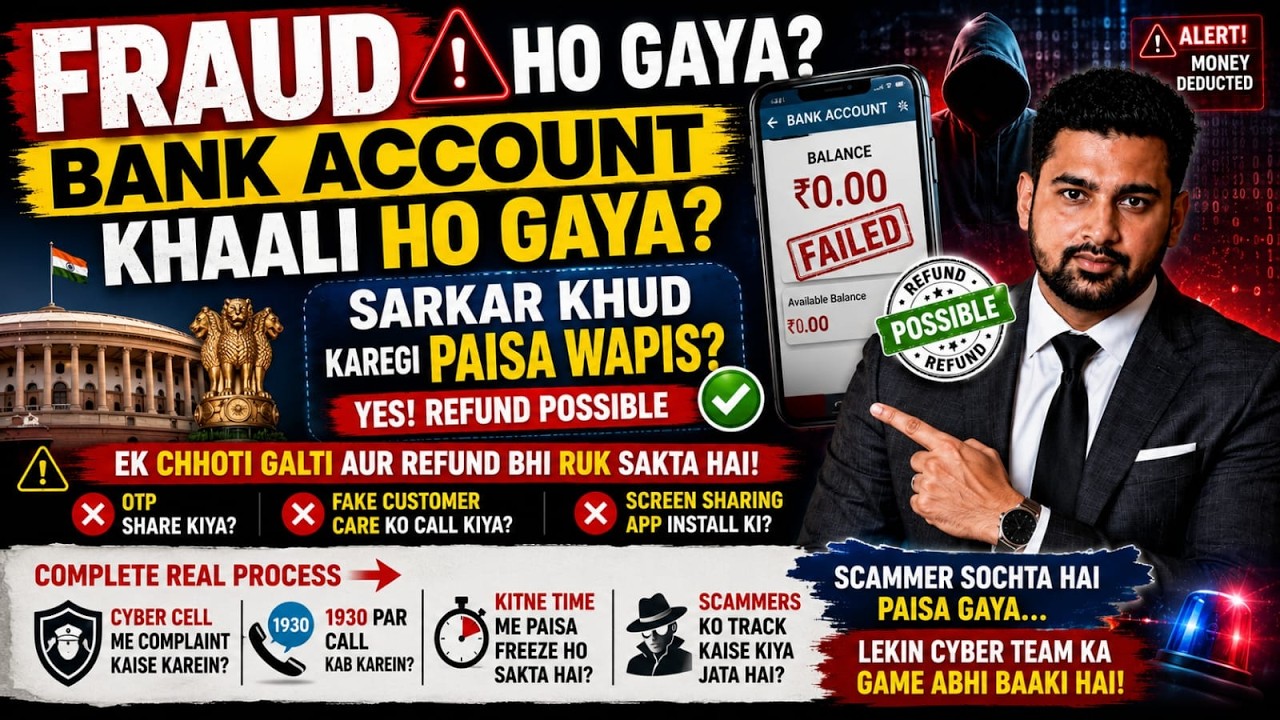 फ्रॉड हुआ पैसा सरकार खुद देगी वापिस😲Online fraud money Recovery from cyber criminals #cybersecurity