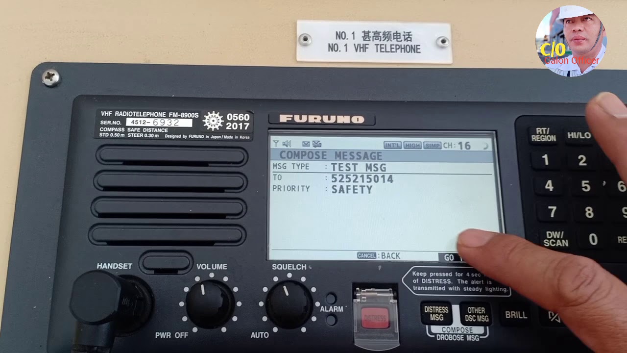 3.Tutorial Test DSC di VHF DSC FURUNO